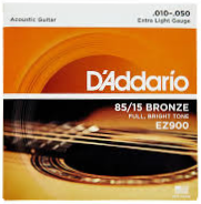 Encordado D’Addario guitarra acústica 010 EZ900