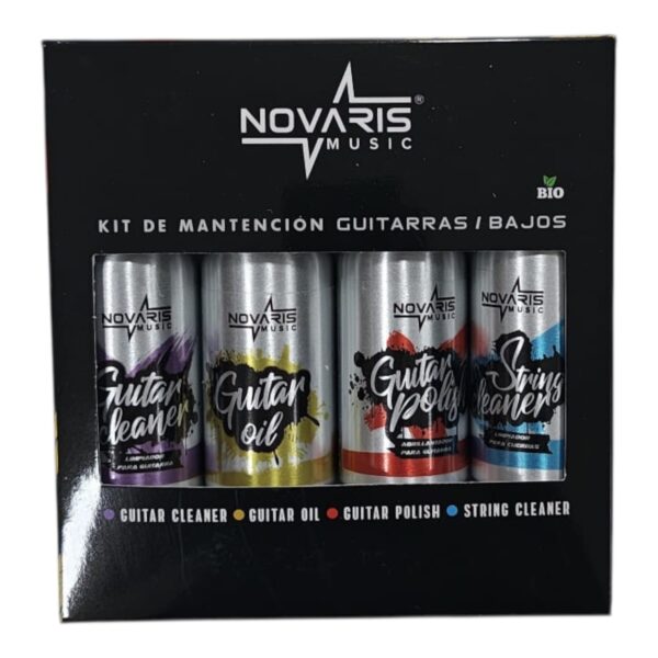 Set de limpieza de guitarra y otros instrumentos de cuerda Novaris