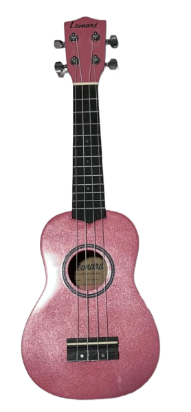 Ukelele Leonard rosado brillante