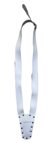 Porta lira cuero blanco